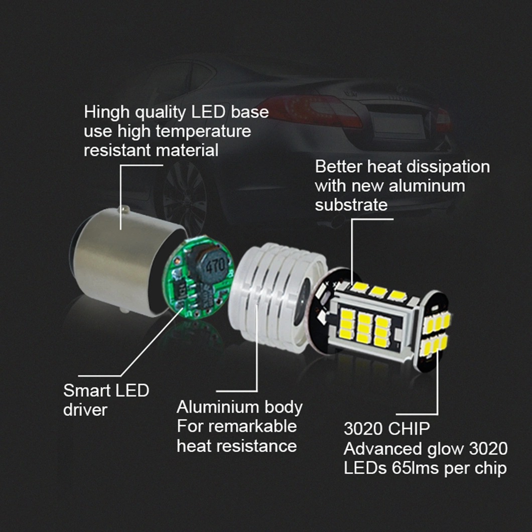 Gview V30 Amber/White/Red 12-18V 1156/1157/3156/3157/7440/7443/BA15S/P21W/BAU15S canbus side marker round clearance light red Auto Lamp 1157 led