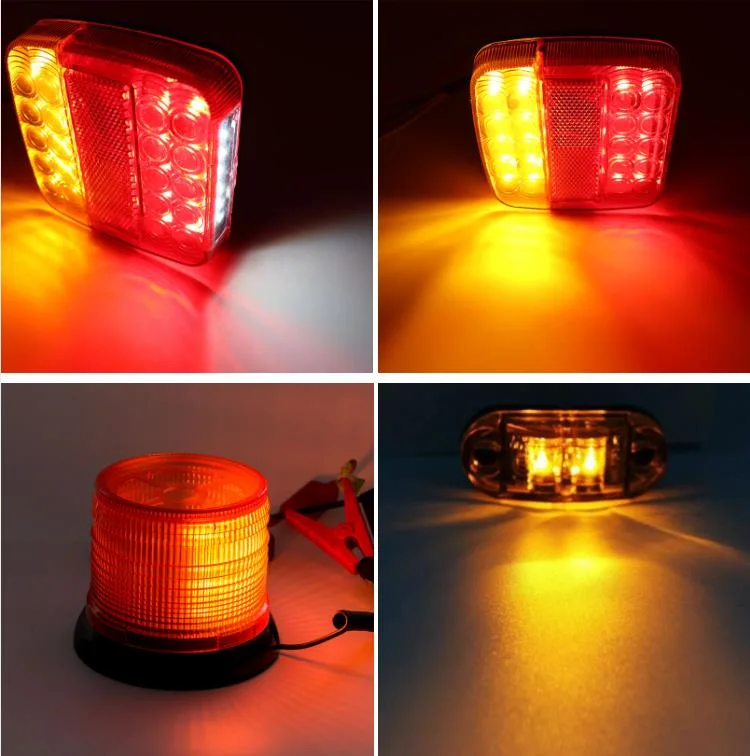 6" LED Waterproof Oval Red Trailer Lights Rear Stop Turn Signal Parking Tail Brake Lights for Boat Trailer Truck RV