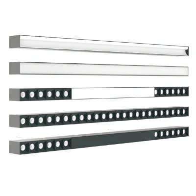 Combinação de luz linear LED 30W40W 120cm com sistema óptico refletor para escritório